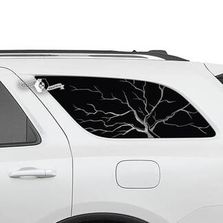 2x Dodge Durango Side Rear Window Tree Outline Decal Vinyl Stickers
 1