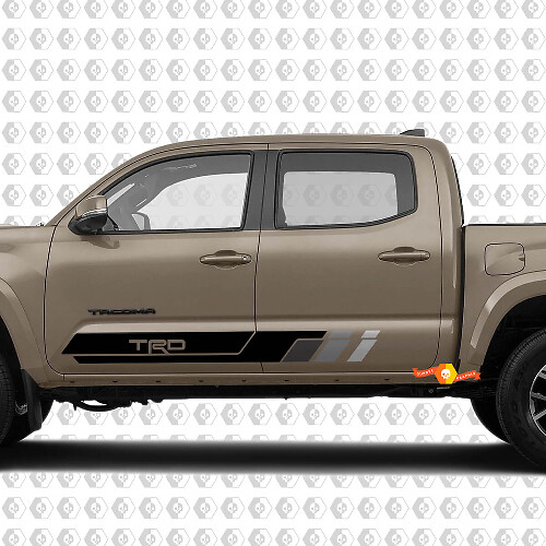 2 TRD Tacoma Side Doors Stripes Rocker Panel Vinyl Stickers Decal Kit for Toyota Tacoma
