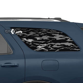 Pair Dodge Durango Side Rear Window Wrap Decal Vinyl Stickers
