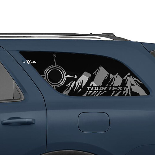 Mountains Style Rear Side Window Vinyl Decals Kit for Dodge Durango