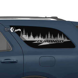 Pair Dodge Durango Side Rear Window Forest Logo Decal Vinyl Stickers
