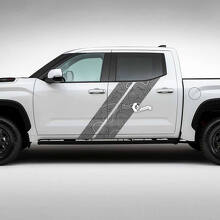 Topographic Map Dual Side Stripes Vinyl Decal Kit for Toyota Tundra_2