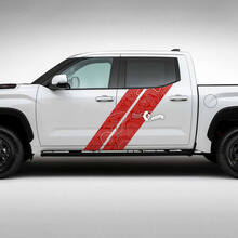 Pair Toyota Tundra Vintage Doors Side Dual Stripes Topographic Map Vinyl Stickers Decal
 3