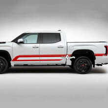 Pair Toyota Tundra Vintage Retro Doors Bed Side Rear Fender Trim Dual Stripes Vinyl Stickers Decal
 3