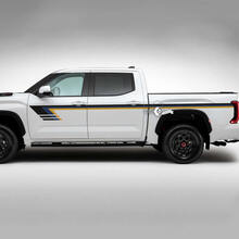 Pair Toyota Tundra Vintage Retro Rocker Panel Bed Side Rear Fender Stripes Vinyl Stickers Decal 3 Colors
 2