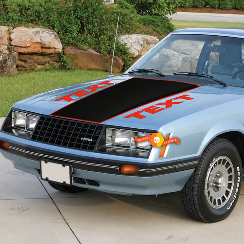 Custom Text Hood Vinyl Decal Graphics for Musclecar Musclecarmodel