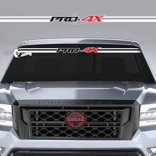 Windshield Nissan Frontier PRO-4X Vinyl Stickers Decals Graphics 3 Colors
 2