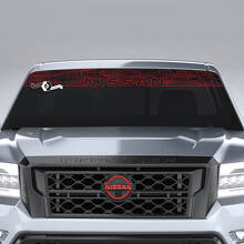 Windshield Topographic Map Nissan Frontier Vinyl Stickers Decals Graphics
 3