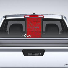 Pro-4X Topographic Style Rear Window Vinyl Decal for Nissan Frontier_2