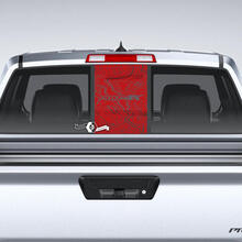 Window Glass Nissan Frontier Pro-4X Topographic Map Tailgate Vinyl Stickers Decals Graphics
 2