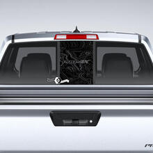 Window Glass Nissan Frontier Pro-4X Topographic Map Tailgate Vinyl Stickers Decals Graphics
 3