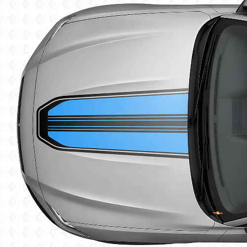 Outline Hood Stripe Vinyl Decal For Musclecar Musclecarmodel 
