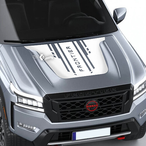 Branded Techno Style Hood Vinyl Decal for Nissan Frontier_1