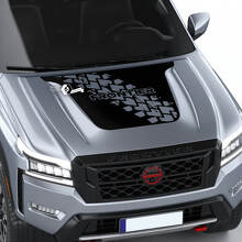 Nissan Frontier S SV Pro-4x Hood Decal Vinyl Tire Track Off Road Blackout Graphic Decals Sticker
 2