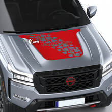 Nissan Frontier S SV Pro-4x Hood Decal Vinyl Tire Track Off Road Blackout Graphic Decals Sticker
 3