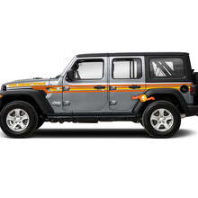 Retro Style Hood and Side Stripes Vinyl Decal Kit for Jeep Gladiator _2
