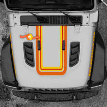 Retro Style Hood and Side Stripes Vinyl Decal Kit for Jeep Gladiator _3