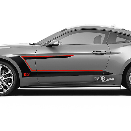 Doors Fender Stripes Sticker Graphic 3 For Ford Mustang Shelby GT500 GT350