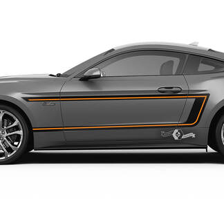 Pair Doors Fender Stripes for Ford Mustang Shelby GT500 GT350 GT500 GT350 Mach 1 Mach 1 Logo 2 Colors
