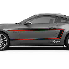 Pair Doors Fender Stripes for Ford Mustang Shelby GT500 GT350 GT500 GT350 Mach 1 Mach 1 Logo 2 Colors
 2