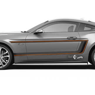 Pair Doors Fender Stripes for Ford Mustang Shelby GT500 GT350 GT500 GT350 Mach 1 Mach 1 Logo 3 Colors

