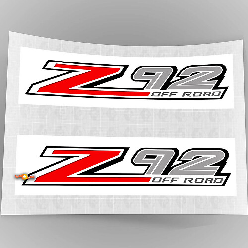 Z92 OFF ROAD Vinyl Decal Sticker For Chevy Silverado 