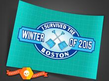 Boston Blizzard I Survived The Winter Badge Emblem Vinyl Sticker Decal 2 for Jeep ATV Truck 2