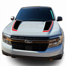 Topographic Map Hood and Side Stripes Vinyl Decals Kit for Musclecar Maverick Tremor_2