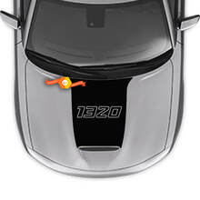 1392 Outline Hash stripes Hood Sticker Decal for Dodge Charger 2015-2024
 4