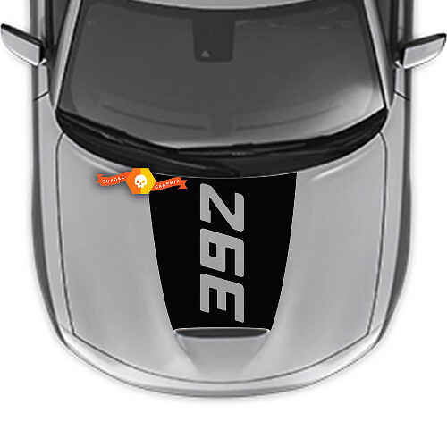 392 and 345 Solid Center Blackout Hood Vinyl Decal Sticker for Dodge Charger 2015-2024