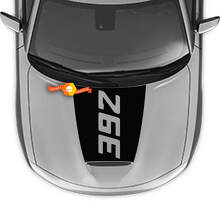 392 and 345 Solid Center Blackout Hood Vinyl Decal Sticker for Dodge Charger 2015-2024_2