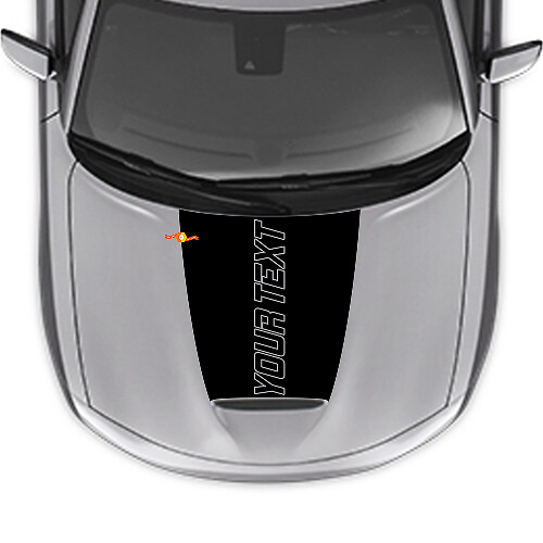 Custom Text Outline Hood Vinyl Decal for Dodge Charger 2015-2024_1