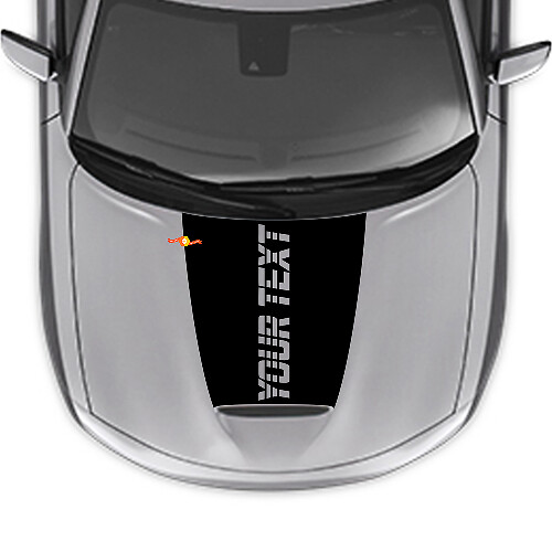 Strobe Custom Text Hood Vinyl Decal for Dodge Charger 2015-2024_1