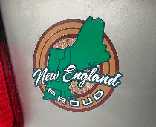 New England Proud State Pride Vinyl Decal Pair for Jeep