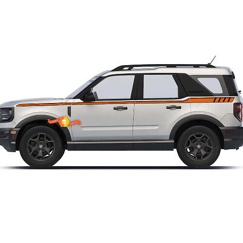 Side Up Stripes Decals Stickers 2 for Ford Bronco Sport First Edition
