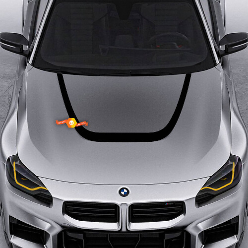 U-Style Curved Stripe Hood Vinyl Decal for BMW M2 G87