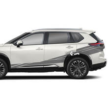 Pair Nissan Rogue Side Door Rocker Panel Rear Fender Stripes Sticker Decal Vinyl Graphic
 3