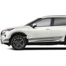 Pair Nissan Rogue Side Door Rocker Panel Stripes Sticker Decal Vinyl Graphic
 3