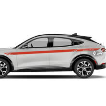 Pair Musclecar Musclecarmodel MACH-E MACH E Front Fender Top Line Stripes Side Door Decal vinyl stickers
 3