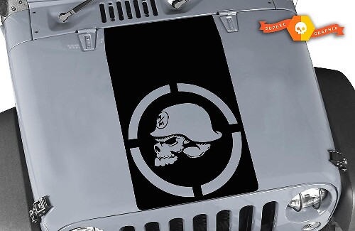 Metal Mulisha Skull Blackout Hood Vinyl Decal for Jeep Wrangler