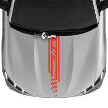 Hood Stripe Checkered Decal for Ford Mustang MACH-E MACH E Vinyl Sticker
 2