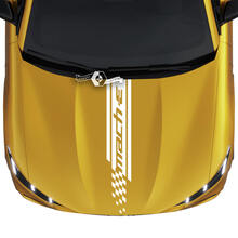 Hood Stripe Checkered Decal for Ford Mustang MACH-E MACH E Vinyl Sticker
 3