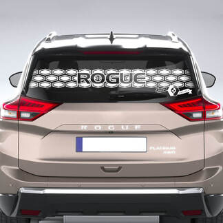 Rear Window Decal for Nissan Rogue with Topographic Map Vinyl Sticker Graphic
 1