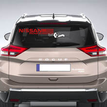 Brand Lettering & USA Flag Rear Window Vinyl Decal Sticker for Nissan Rogue_3