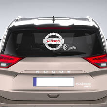 Nissan Logo with Topographic Lines Window Vinyl Decal Sticker Graphic
 5