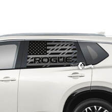 Nissan Rogue USA Flag Side Rear Window Vinyl Decal Sticker Graphic
 3