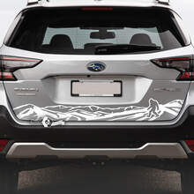 Subaru Outback Rear Bumper Yeti Bigfoot Mountains Vinyl Sticker Decal Graphic
 2