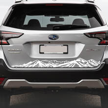 Mountain Range Rear Tailgate Vinyl Decal for Subaru Outback_2