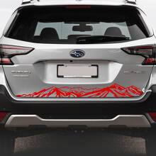 Suba Outback Rear Bumper Mountains Vinyl Sticker Decal Graphic
 3