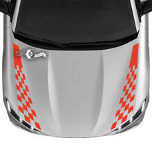 2x Hood Stripe Checkered Decal for Ford Mustang MACH-E MACH E Vinyl Sticker
 2